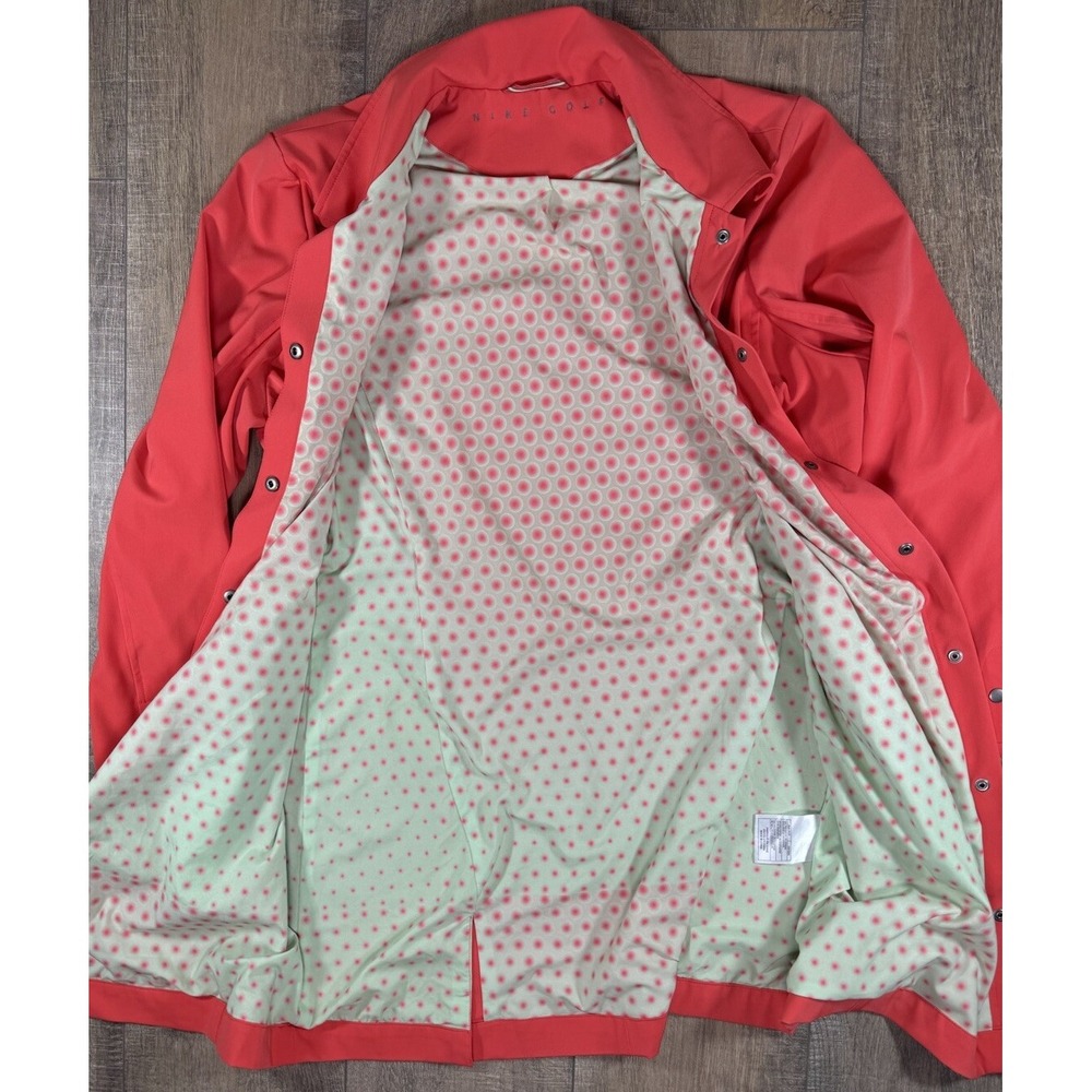 Nike Golf Women's Jacket Pink Salmon Trench Button Up Coat Size Small Long - Picture 2 of 12